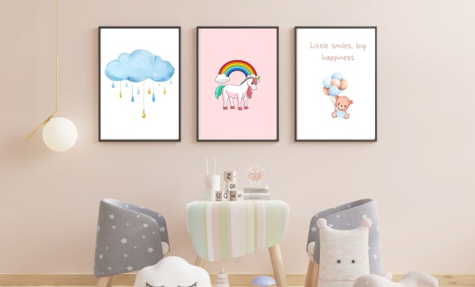 Create cute printable nursery wall art printables for etsy by