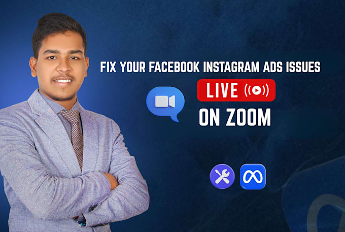 fix your facebook,instagram ads,pixel issues live on zoom, no pass required
