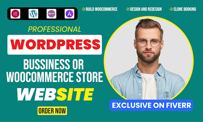 design and develop wordpress business or woocommerce online store website