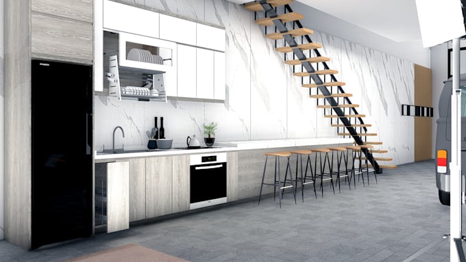 2d floor plan 3d model and rendering