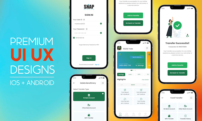 Design stunning ui ux for mobile applications by Mshpulak | Fiverr
