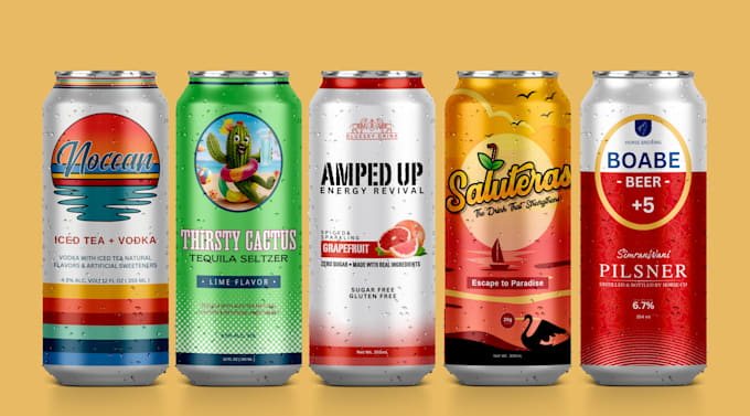 do label for energy drink, beer, beverage, juice, seltzer, drinks, sports drink