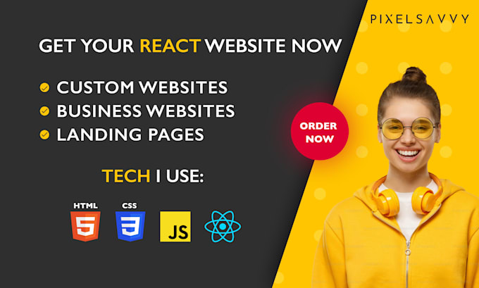 Professionally build responsive html css javascript react websites by ...
