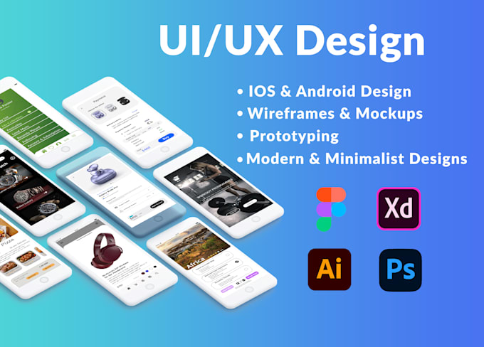 Design amazing ui ux design for ios and android with figma or xd by ...