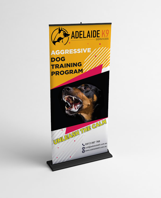 do a creative signage roll up banner design