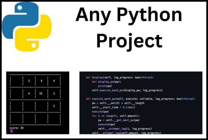 Build any project with python by Ctaylor_dev | Fiverr