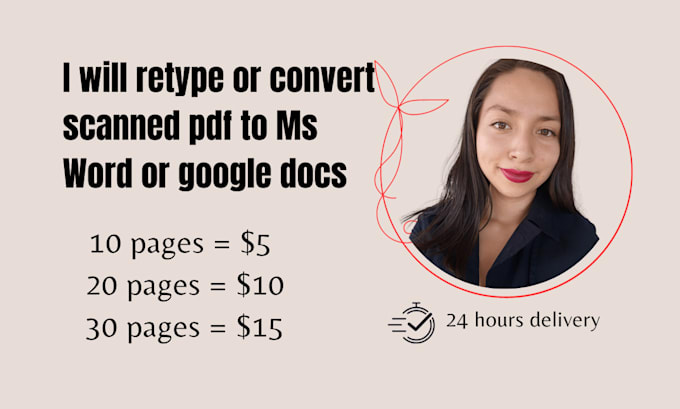 retype or convert scanned PDF to ms word or google docs