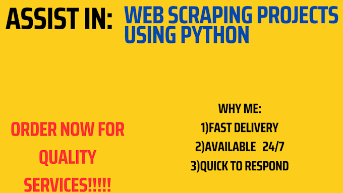 Do web scraping projects using python by Dr_makos | Fiverr