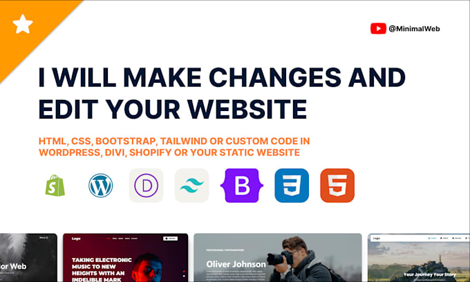 make changes and edit your website