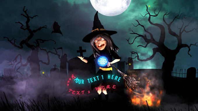 customize scary halloween greetings video for you