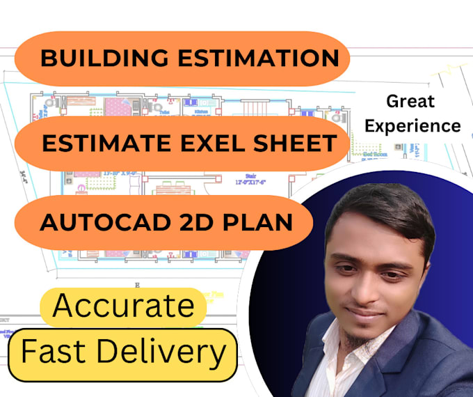 Do 2d plan and building estimation work properly by Imran_14223 | Fiverr