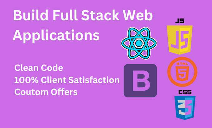 Create web applications by react, javascript and bootstrap by Aqs_imran ...
