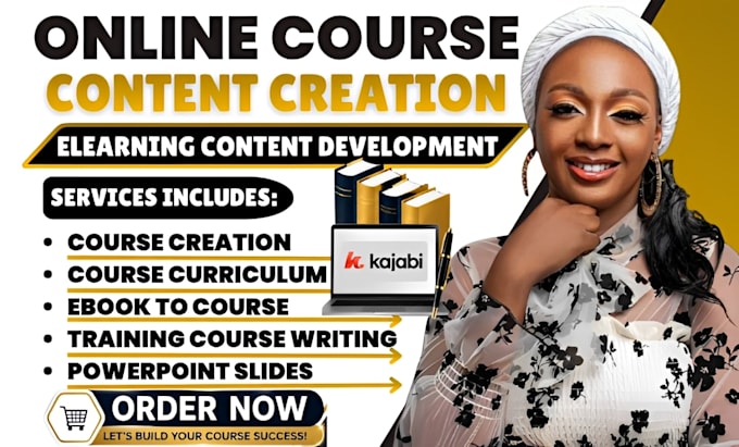 create online course content, training manual, and elearning course curriculum
