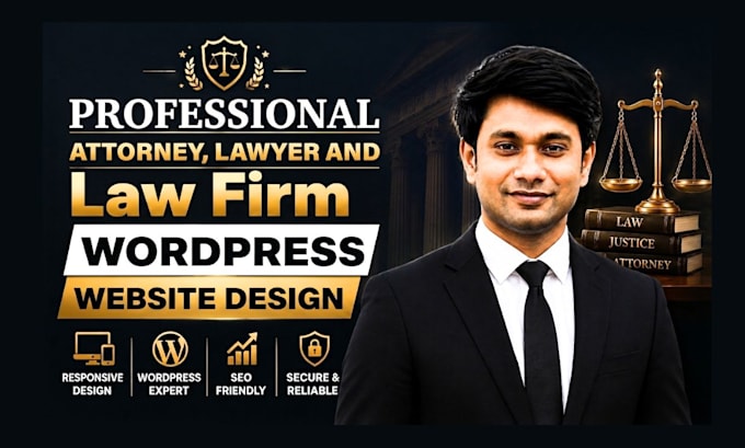 create professional attorney, lawyer website, law firm wordpress website