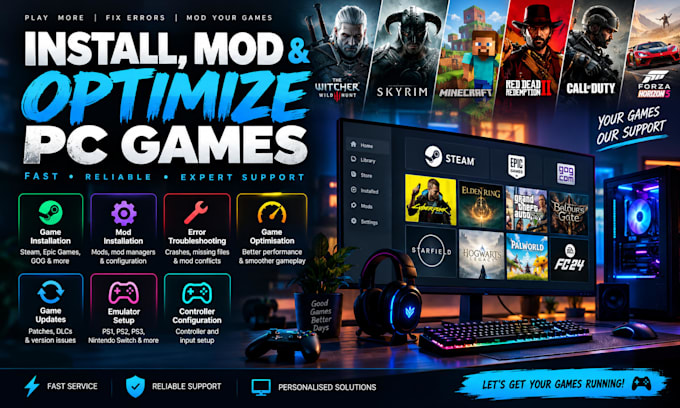install, mod, fix and optimize PC games