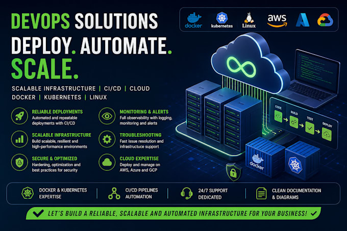 be your devops engineer for docker k8s and cloud