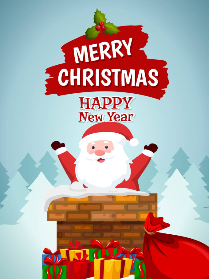 Draw cute chrismas illustrations plus cards by Faryal12 | Fiverr