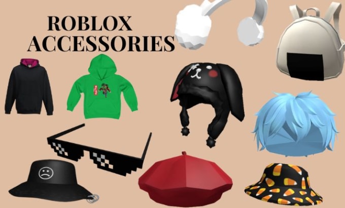 Model 3d roblox accessories, hair styles, clothes, hat in blender by Progressive_t5 |