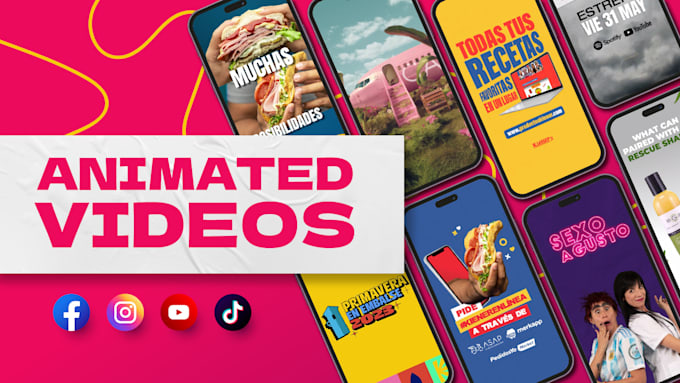 create animated ads for instagram, tik tok and facebook