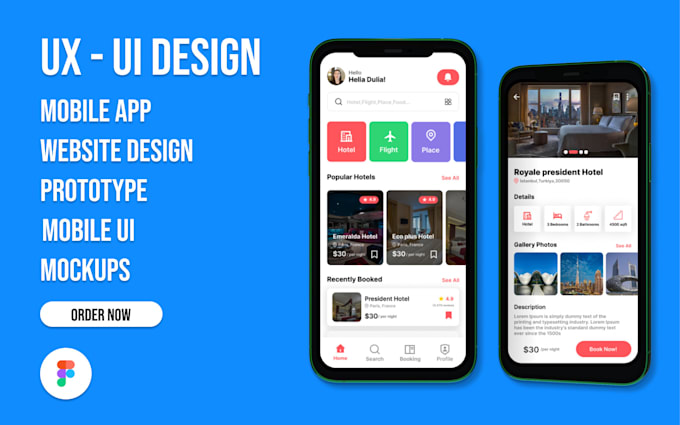 Design mobile ui ux and web ui ux in figma by Ui_ux_designer9 | Fiverr