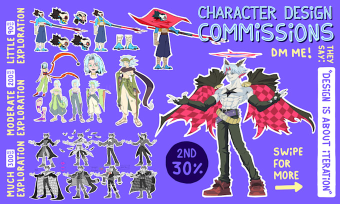 create anime character design