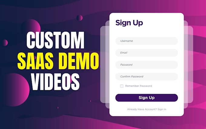 design custom saas demo videos or b2b startups