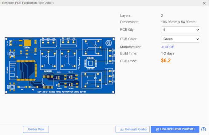 Make pcb layout and create gerber file for you by Mtyb_z | Fiverr