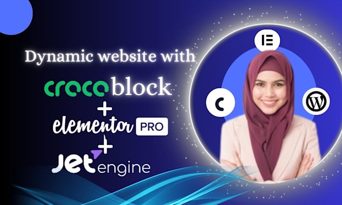 build dynamic website using crocoblock, jet engine and elementor pro