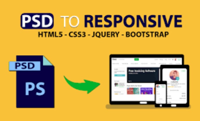 Convert psd to html css responsive website by Webdev_hakim | Fiverr