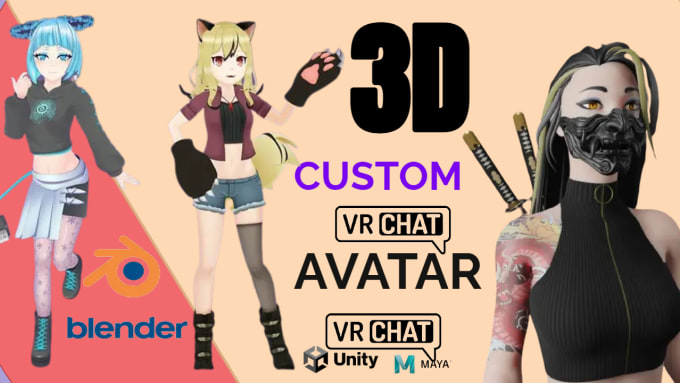 Create 3d vrchat avatar, nsfw, furry avatar, 3d model for vrchat by ...