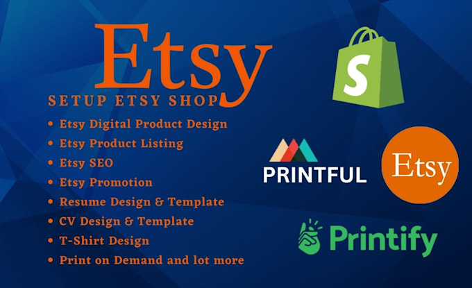 setup etsy  shop, design etsy digital product, digital planner, gelato, seo