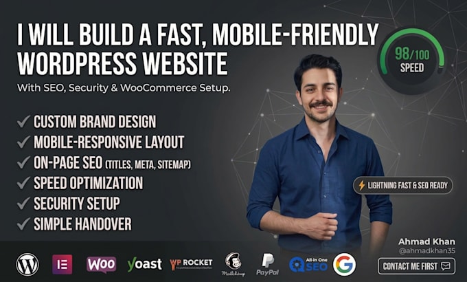 build a fast, mobile friendly wordpress website with SEO and security