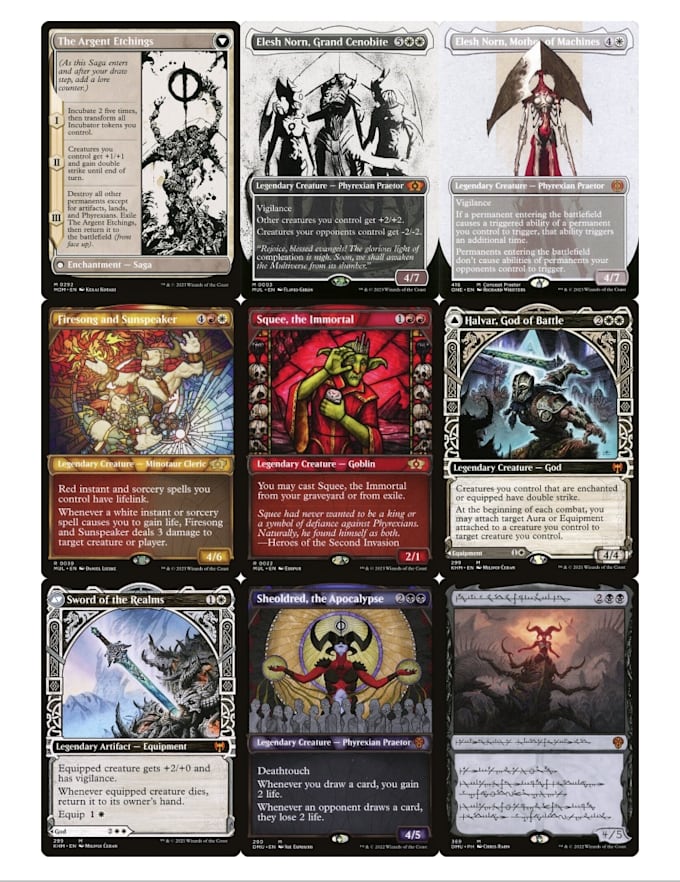 format high quality mtg print sheets