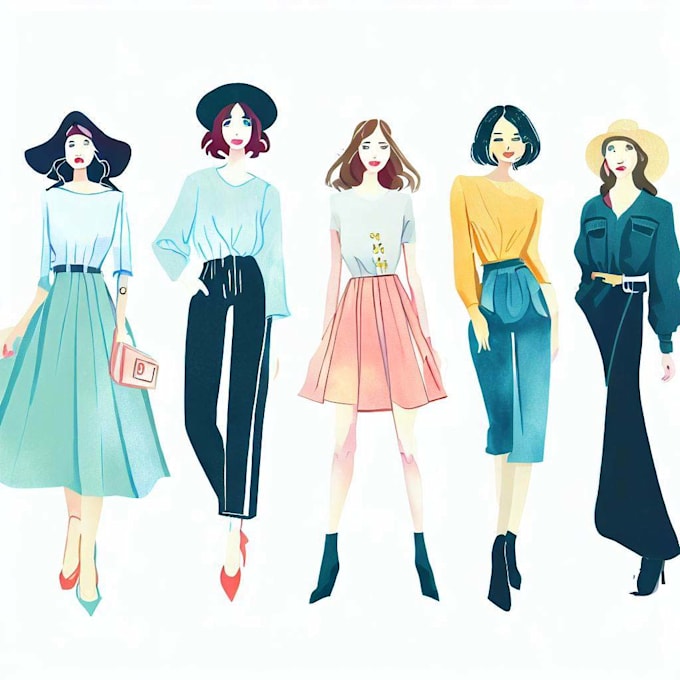 Draw fashion collection , illustration or sketch by Sanjikamb87 | Fiverr