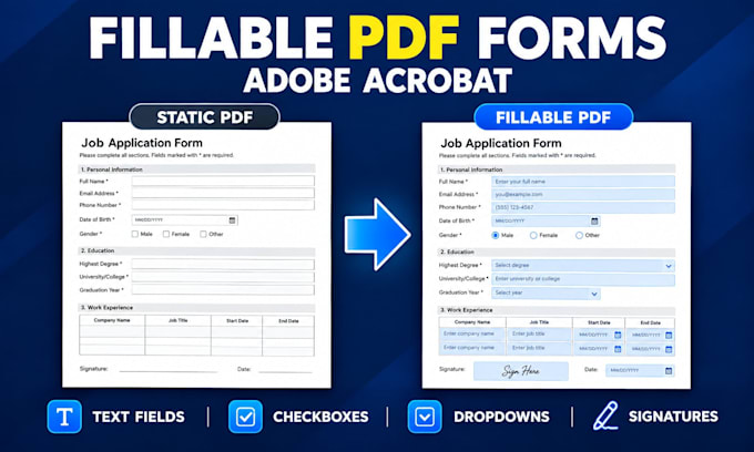 create professional fillable PDF forms in adobe acrobat