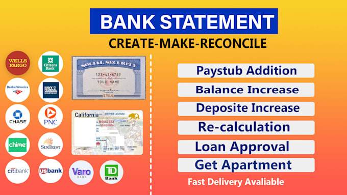 reconcile bank statement PDF to editable format