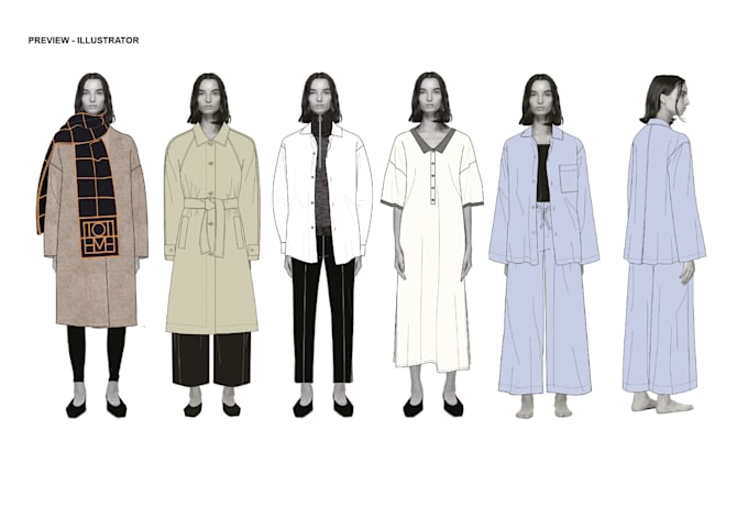 Deliver fashion illustration of your designs by Szilviako | Fiverr