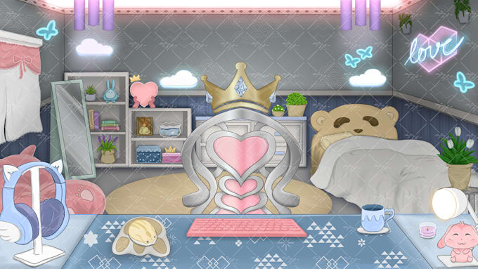 draw anime style vtuber background