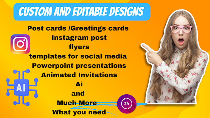 design postcard, flyers, instagram post, templates, for attractive feeds