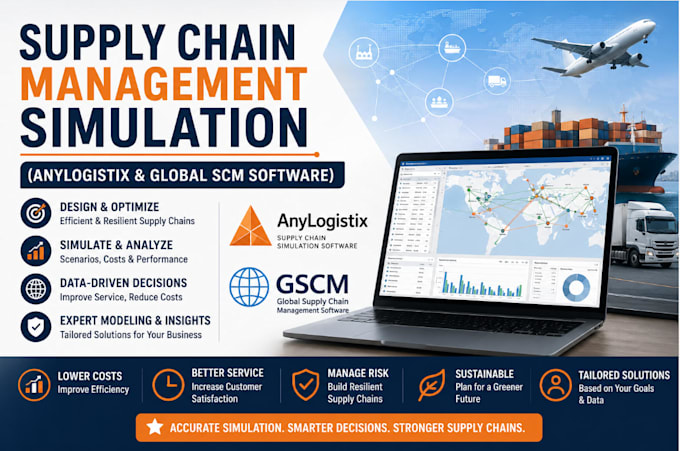 do supply chain management simulation using anylogistix and global scm software