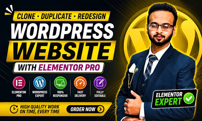 clone, duplicate, or redesign your wordpress website with elementor pro