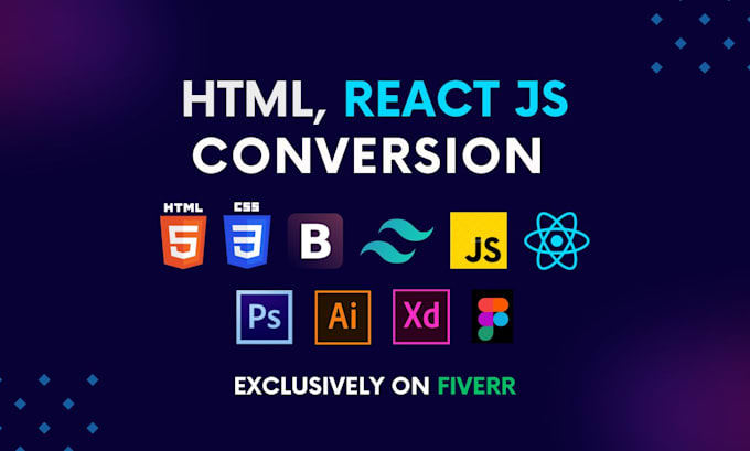 convert psd to react, figma to react, and xd to react