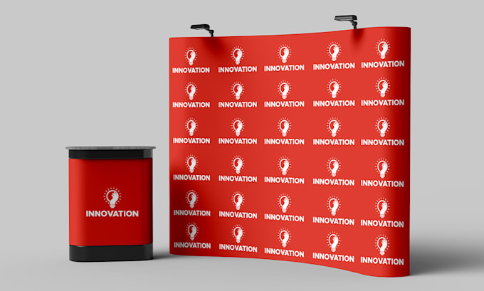 design exhibition backdrop, step and repeat, rollup banner or trade show booth