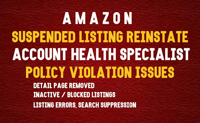 amazon account health, remove ip, authenticity, safety, policy violation