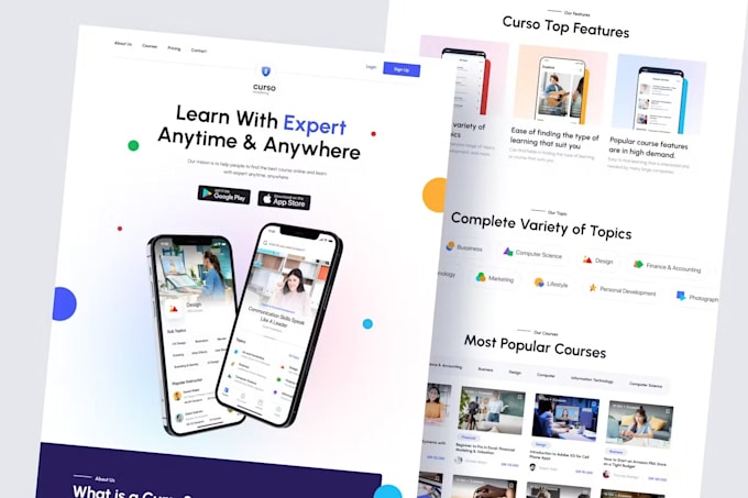 Design a custom website landing page by Bhargavvachhani | Fiverr