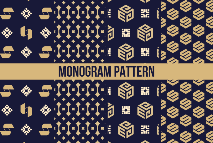 design a luxury monogram pattern design for your brand