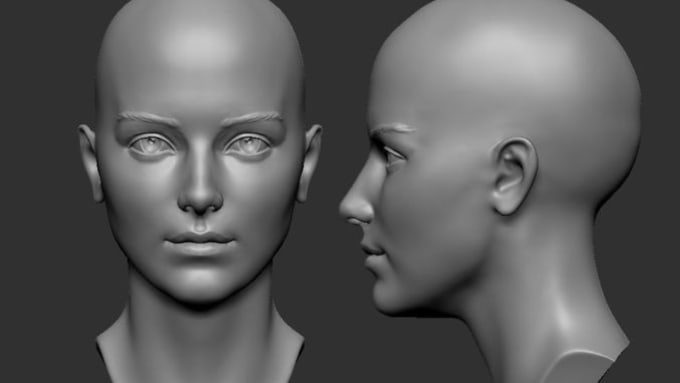 concevoir un visage 3D, une tête, un buste 3D, un modèle de casque 3D avec  texture pour l'impression 3D