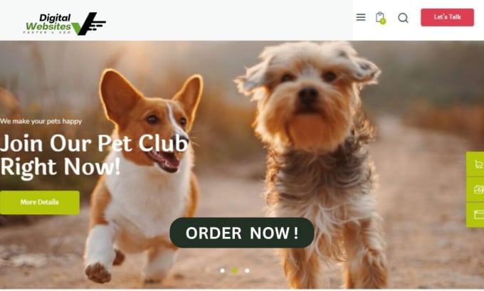 build pets grooming pets foods pets store pets animal care veterinary  website