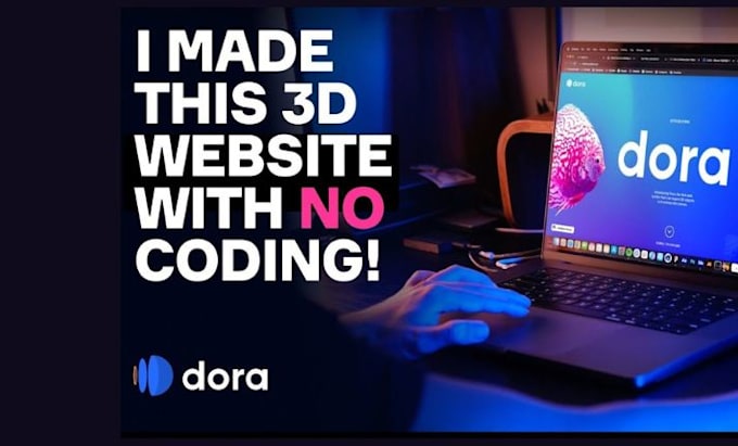 design dora 3d website framer website landing page