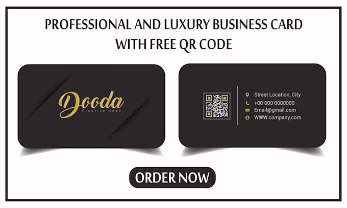 design professional business card with qr code